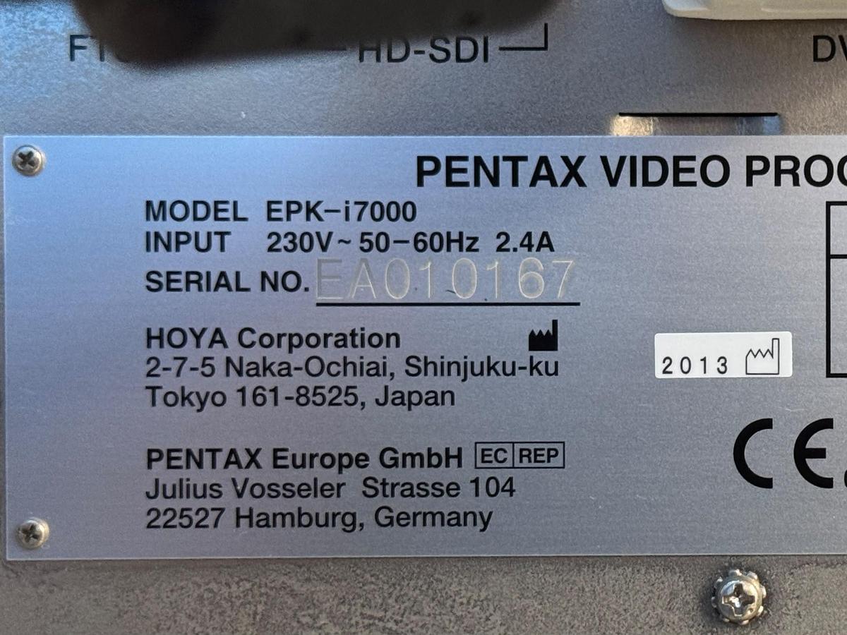 Used Pentax EPK-i7000 Complete Endoscopy Tower with Gastroscope & Colonoscope YOM 2013