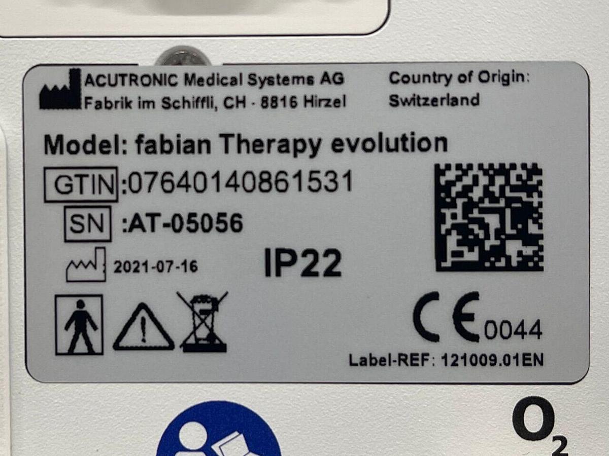 Used ACUTRONIC Fabian Therapy Evolution YOM
