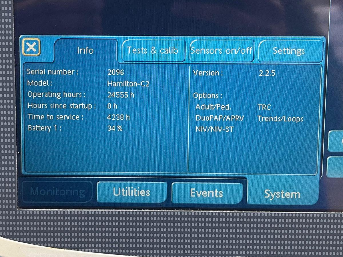 Used Hamilton C2 Ventilator