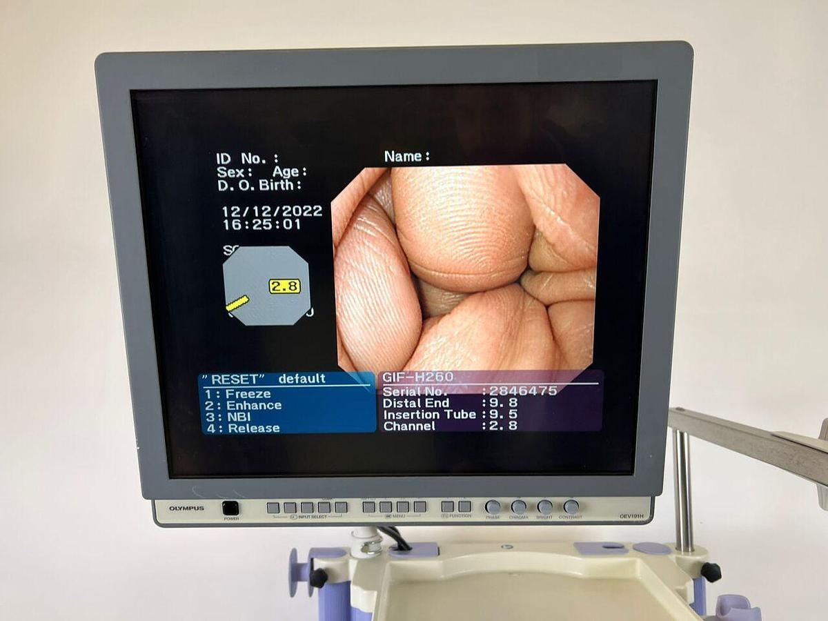 Used OLYMPUS CV-260SL complete Tower with GIF-H260 Gastro and CF-Q260DL Long Colonoscope Endoscope