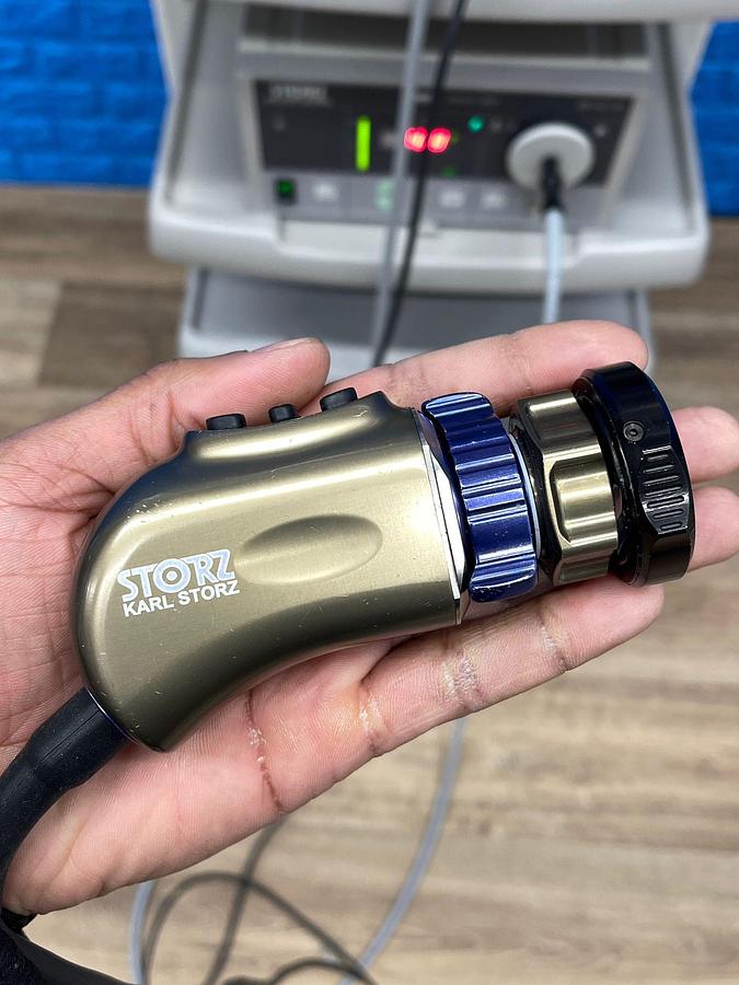 Used Karl Storz Laparoscopy Tower Karl Storz 24Inch LCD Monitor  Karl Storz Endoflator  Karl Storz Xenon 300 Karl Storz Image 1 Hub Karl Storz H3 Camera Head