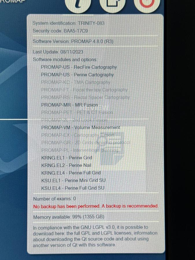 Used Koelis Promap - 3D Prostate Suite REF: KURO-3000 YOM: 2017 No Transducers Included