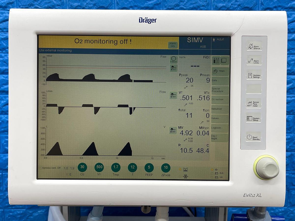 Used DRAEGER Evita XL Ventilator YOM: 2008