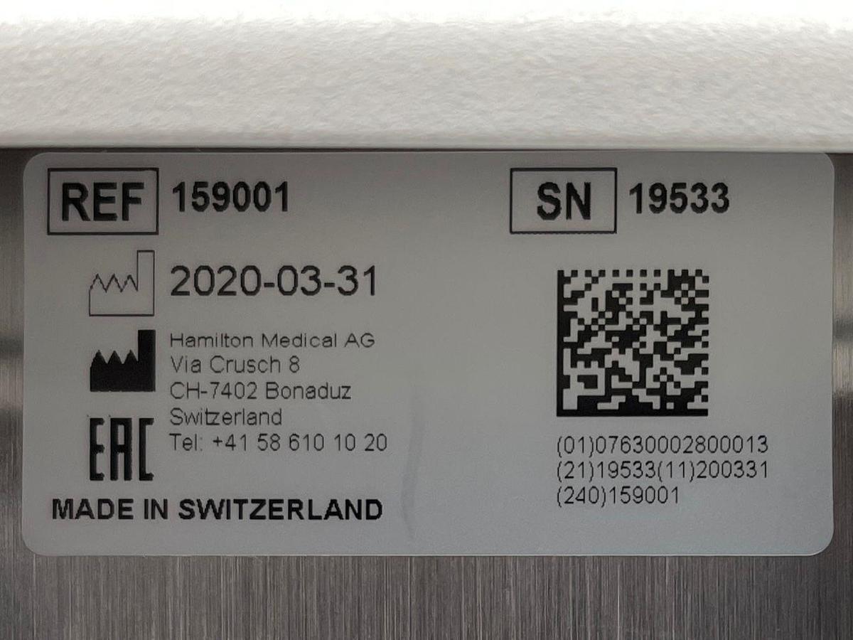 Used  Hamilton G5 Ventilator YOM: 2020 