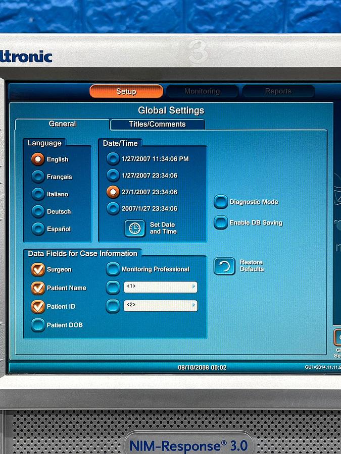 Used Medtronic NIM-Response 3.0 Includ Medtronic NIM-Response 3.0 REF: 8253200