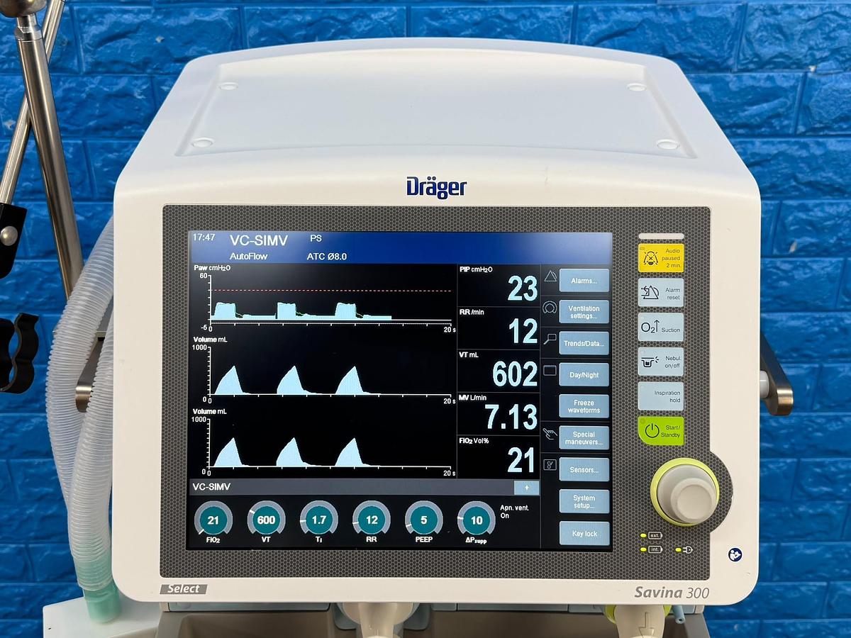 Used Dräger Savina 300 Ventilator YOM: 2020 Hours: 1547