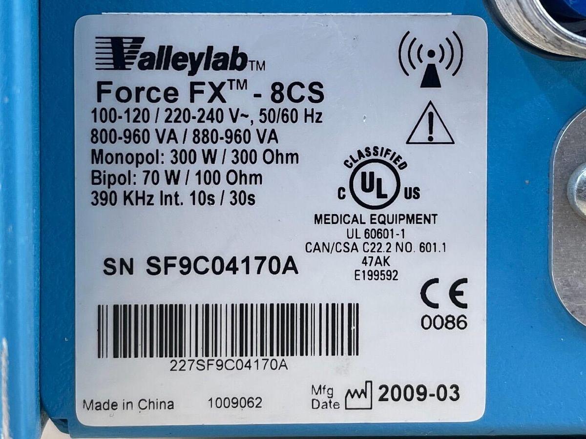 Used COVIDIEN/VALLEYLAB Force FX YOM