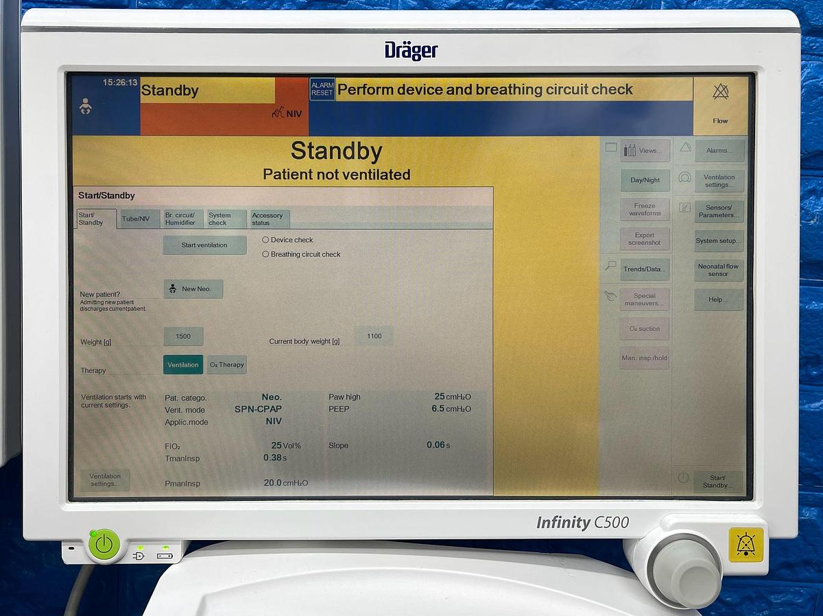 Used Drager Babylog VN500 YOM: 2016