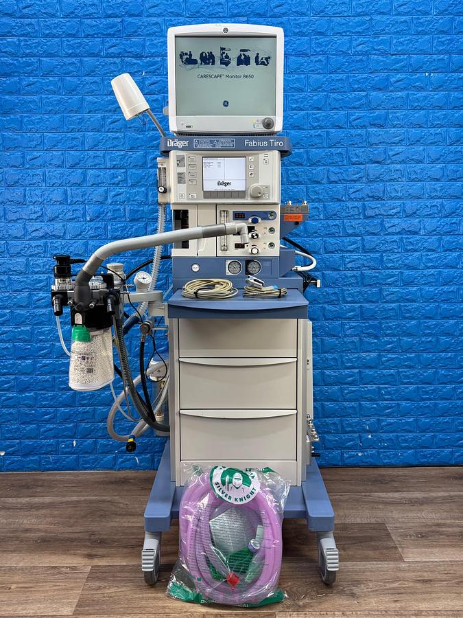 Used Dräger Fabius Tiro YOM: 2011 SN: ASCC-0212 Include GE B650 Patient Monitor YOM: 2013 SN: SEW13244968HA With SPO2 & ECG Cables
