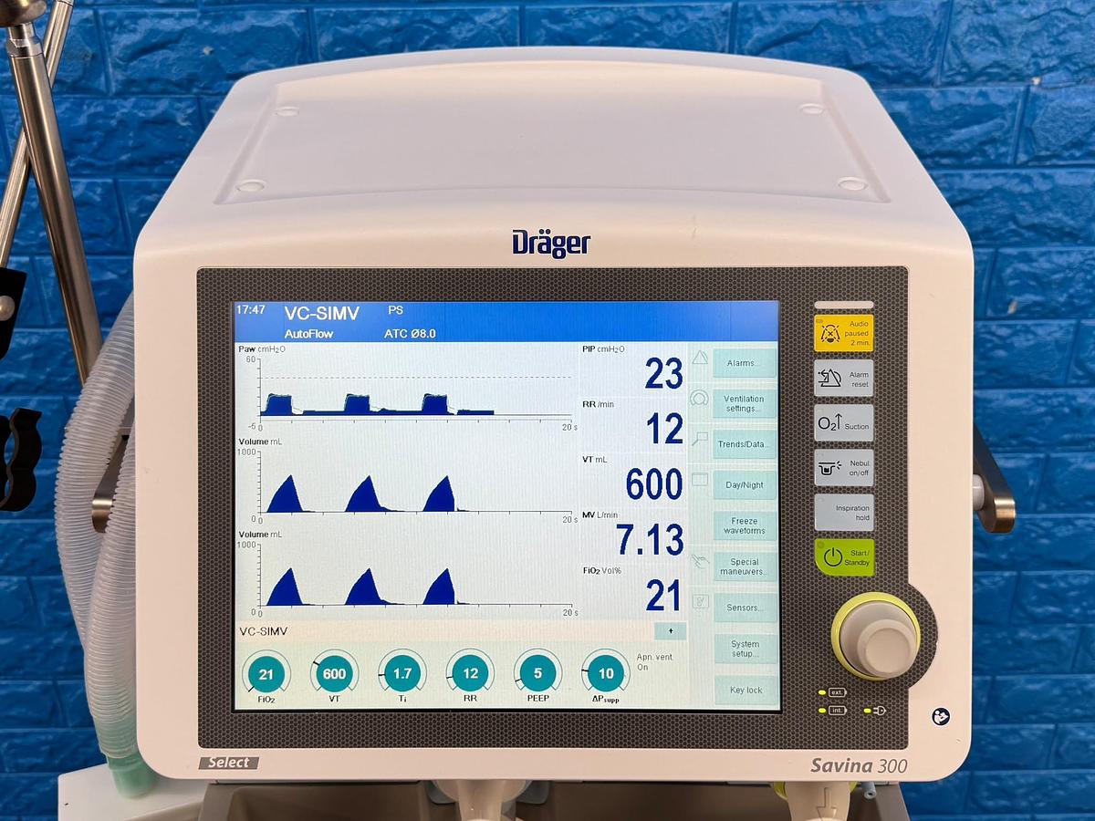 Used Dräger Savina 300 Ventilator YOM: 2020 Hours: 1547