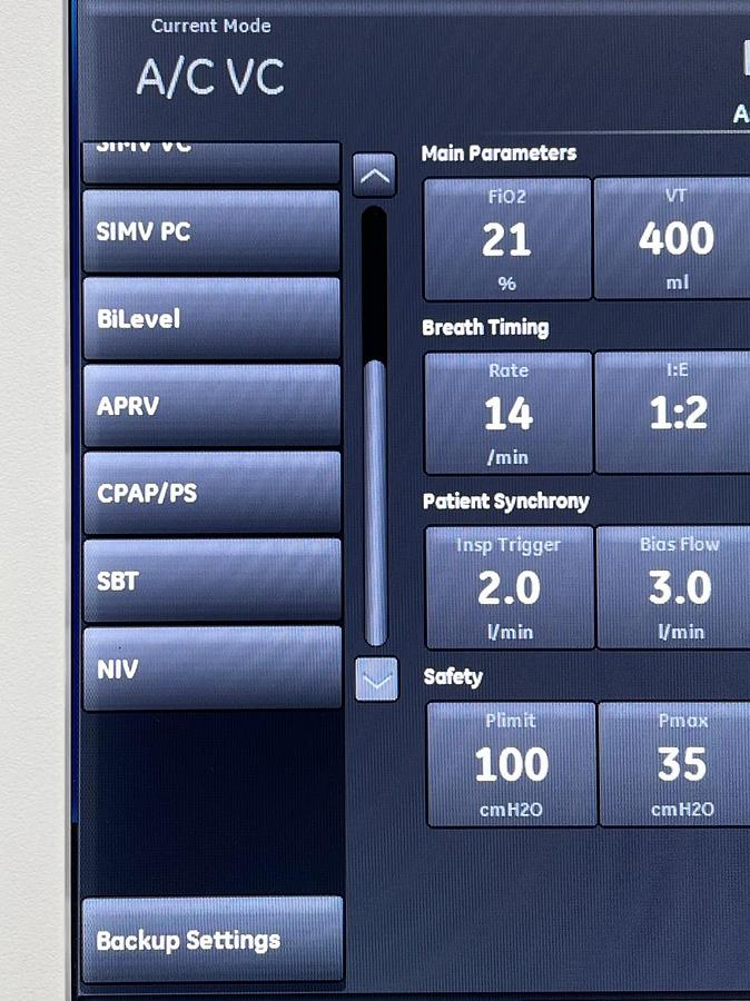 Used GE R860 Ventilator, YOM: 2020