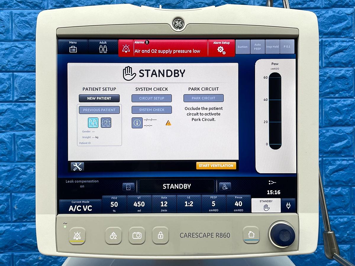 Used GE Carescape R-860 Ventilator YOM: 2020.