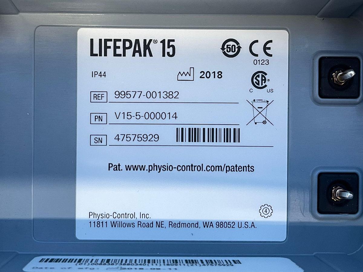 Used PHYSIO-CONTROL Lifepak 15 Defibrillator 6x 2018 2x 2013 V15-2 Defibrillator