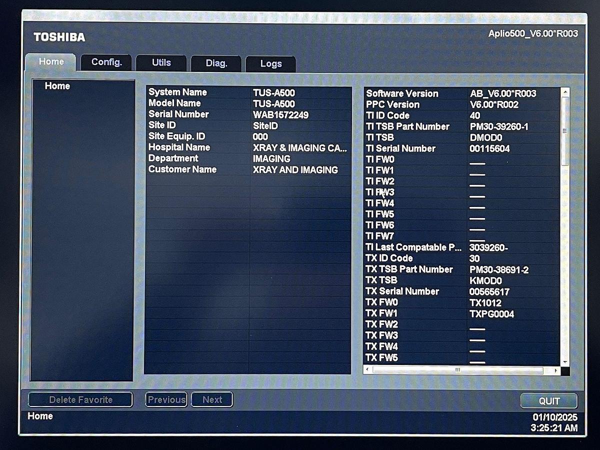 Used TOSHIBA Ultrasound Aplio 500 YOM: 2015 