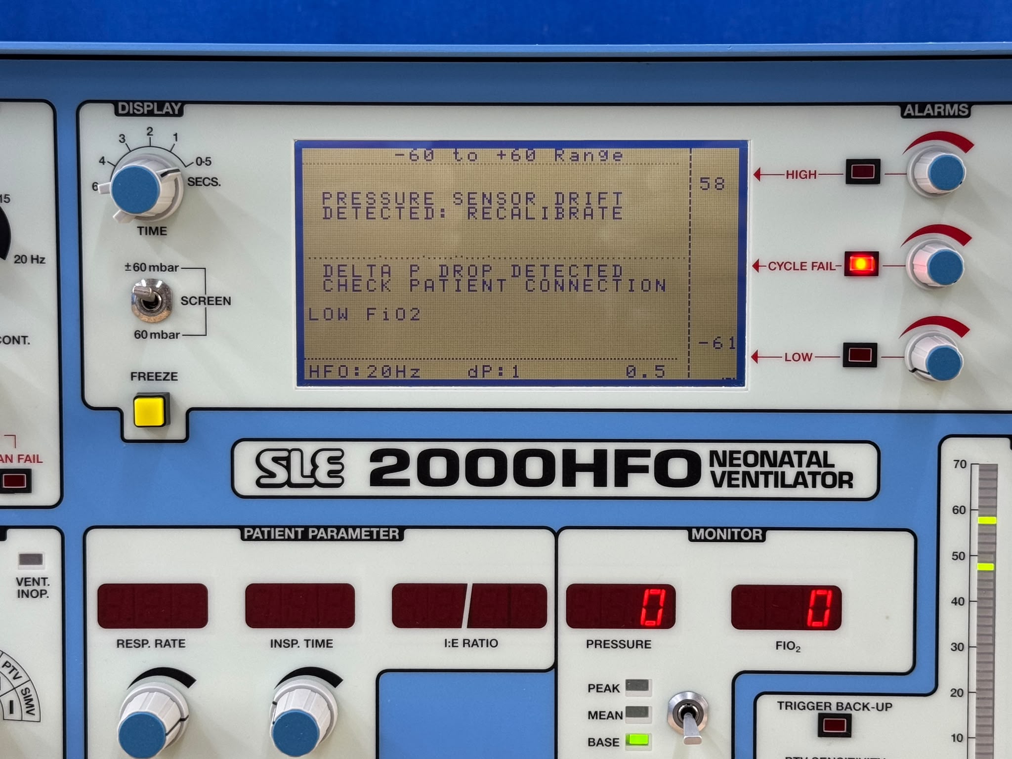 Used SLE 2000 HFO Neonatal Ventilator YOM: 2010