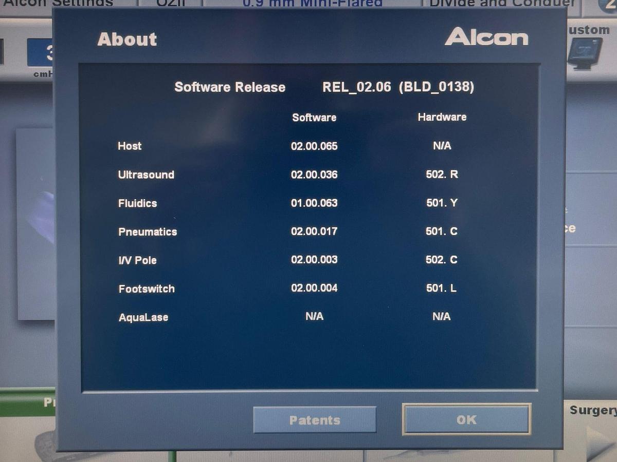 Used Alcon Infiniti YOM: 2011