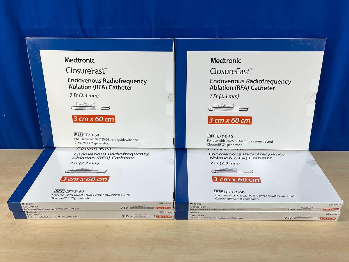 Used MEDTRONIC ClosureFast Endovenous Radiofrequency Ablation Catheter 7Fr ( 2.3 mm ) 3cm X 60cm REF: CF7-3-60