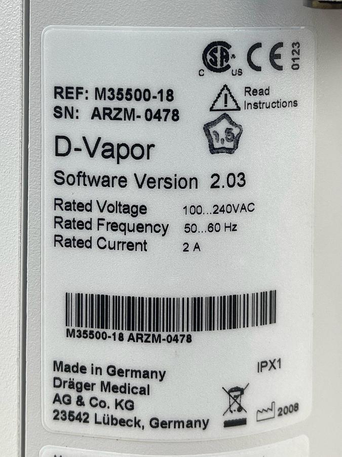 Used Dräger Baxter Desflurane Vaporizer M35500-18 (YOM:2008)