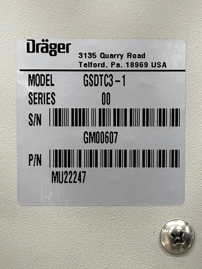 Used Dräger Resuscitaire REF: GSDTC3-1 YOM: 2014