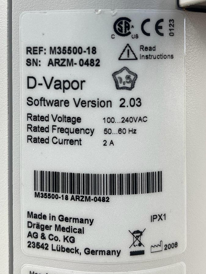 Used Dräger Baxter Desflurane Vaporizer M35500-18 (YOM:2008)