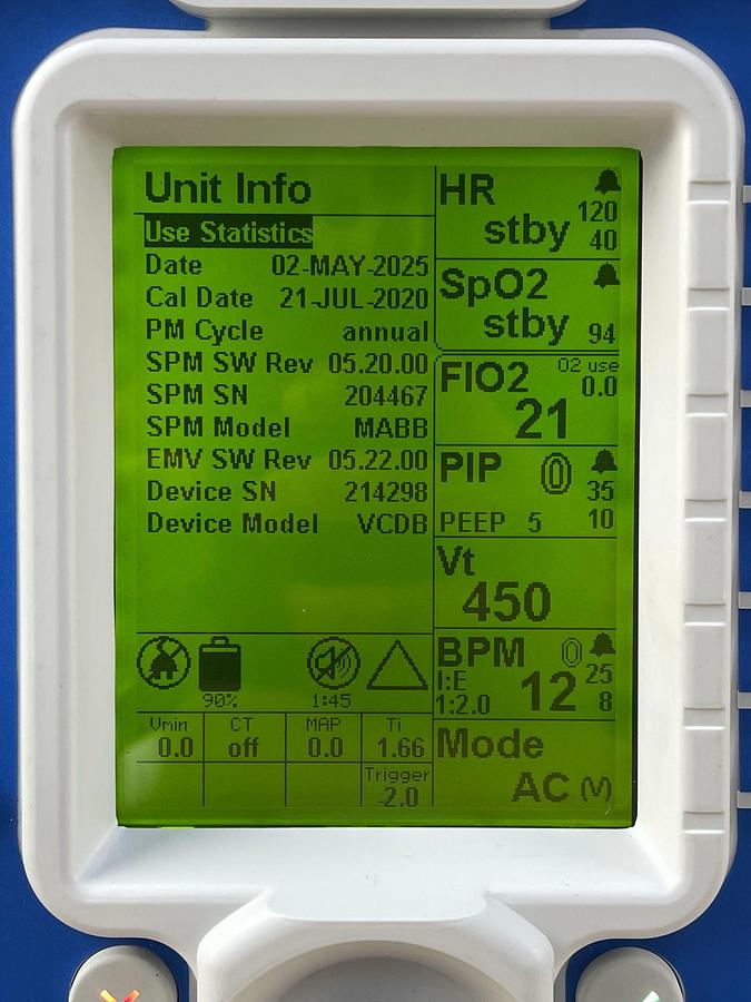 Used ZOLL 731 ventilator, YOM: 2019 Ventilator