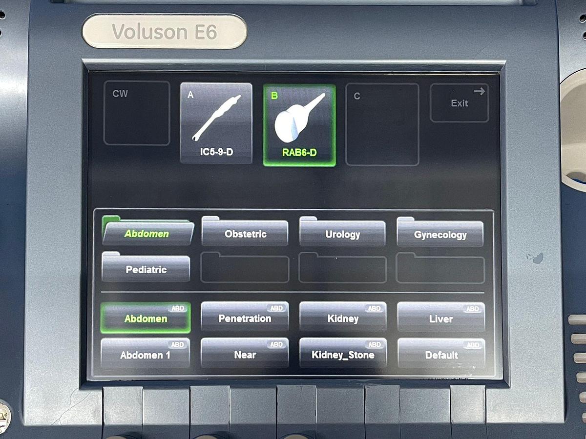 Used GE Datex Ohmeda Voluson E6 Ultrasound YOM: 2015 Probes RAB6-D YOM: 2015 IC5-9-D YOM: 2015