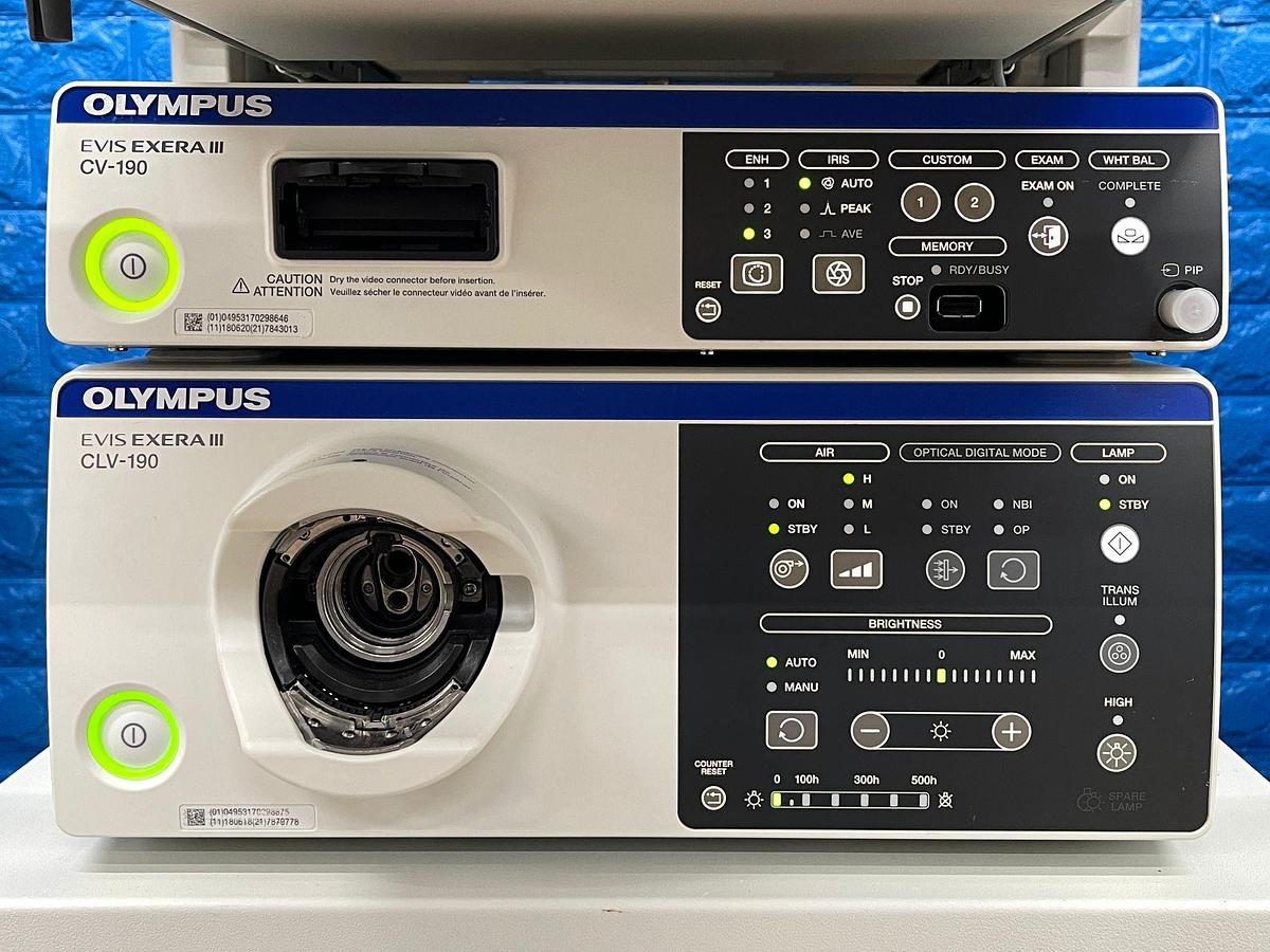 Used Olympus CV-190 with CLV-190 Endoscopy Tower 