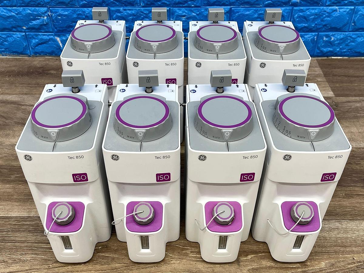 Used GE TEC 850 ISO Vaporiser Total: 8 pieces YOM: 2021 -1 piece YOM: 2020 -7 pieces