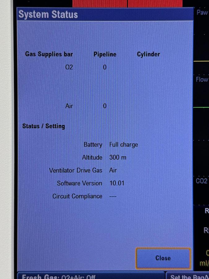 Used GE Avance CS2 Anesthesia YOM: 2013