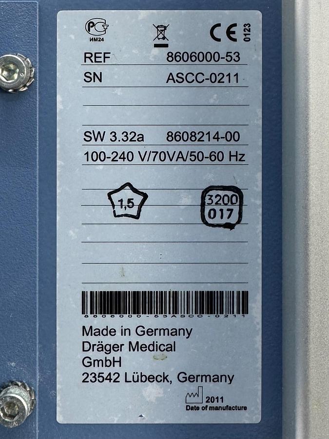 Used Dräger Fabius Tiro YOM: 2011