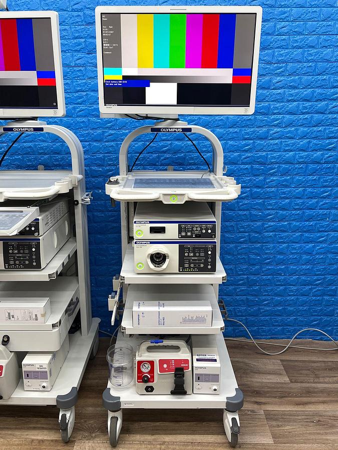 Used Olympus CV-190 with CLV-190 Endoscopy Tower 