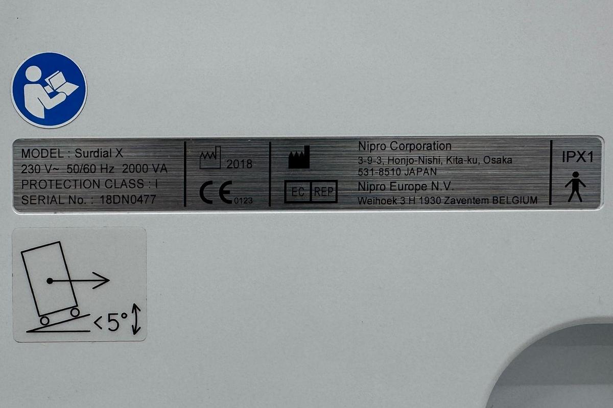 Used Nipro Surdial X Dialysis YOM: 2018 