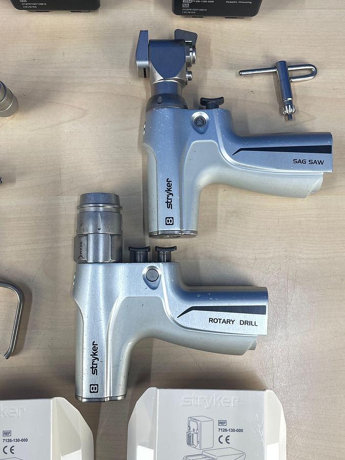 Used Stryker System 8 Sagittal Saw and Rotary Drill Surgical Instrument System