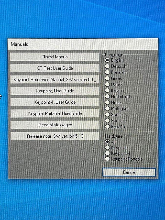 Used Keypoint G4 EMG  REF: 9031A070101 YOM: 2017