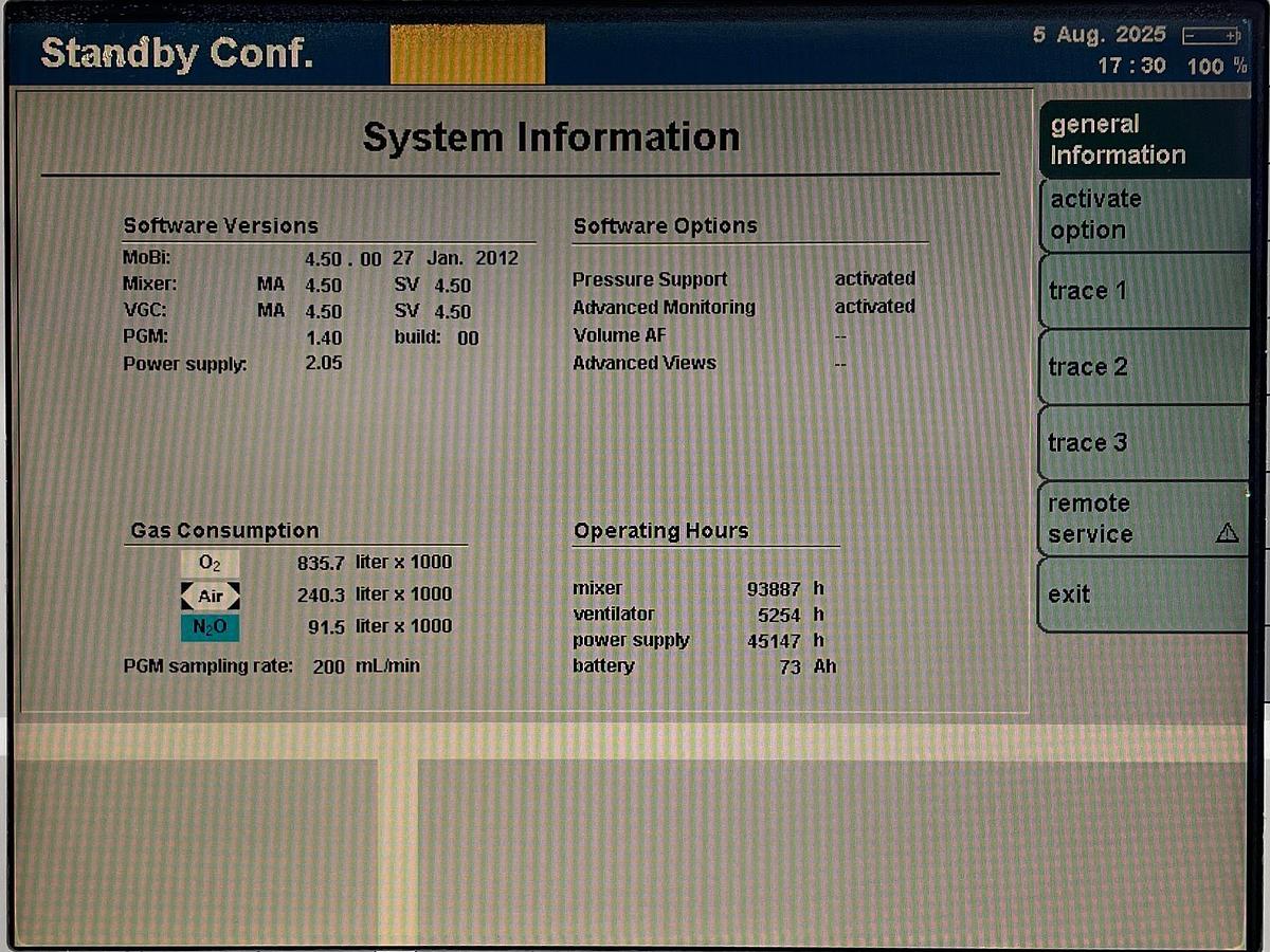 Used Dräger Primus Anaesthesia  YOM: 2009