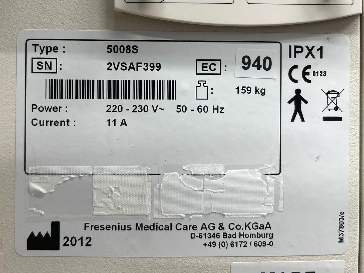 Used Fresenius 5008S YOM: 2012