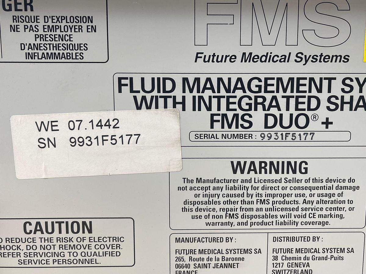 Used FMS Fluid Management System with integrated shaver FMS DUO+