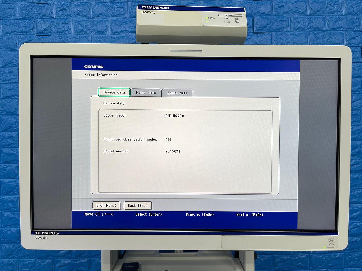 Used Olympus Scope Model: GIF -HQ290 