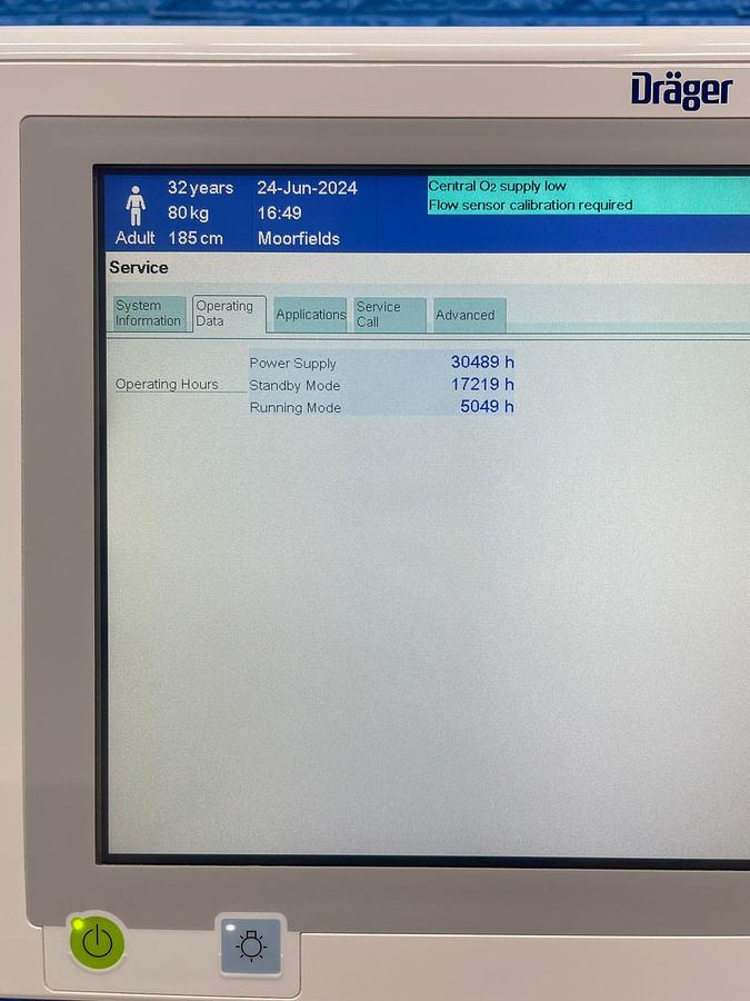 Used Dräger Perseus A500 Anesthesia Machine YOM:2015