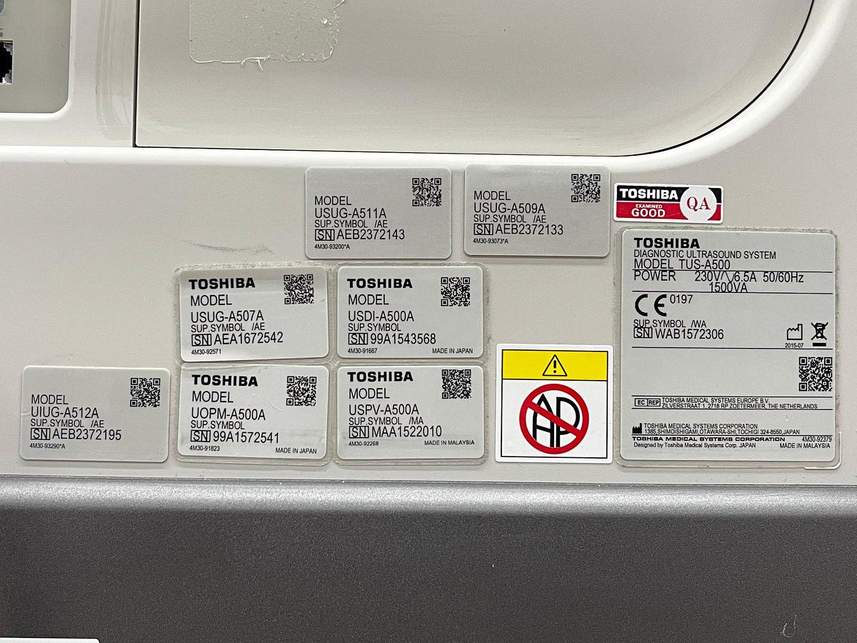 Used -Toshiba Ultrasound Aplio 500 YOM: 2015