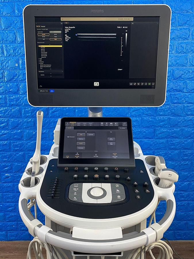Used Philips Affiniti 70G PureWave Software Version: 9.0.16 Hardware B.0 YOM: 2018 Probes L15-7io C10-3v C9-2 C5-1