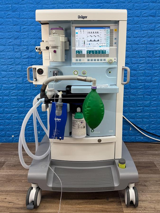 Used Drager Primus Infinity REF: 8607500 YOM: 2018 Include Dräger 2000 Isoflurane Vaporiser