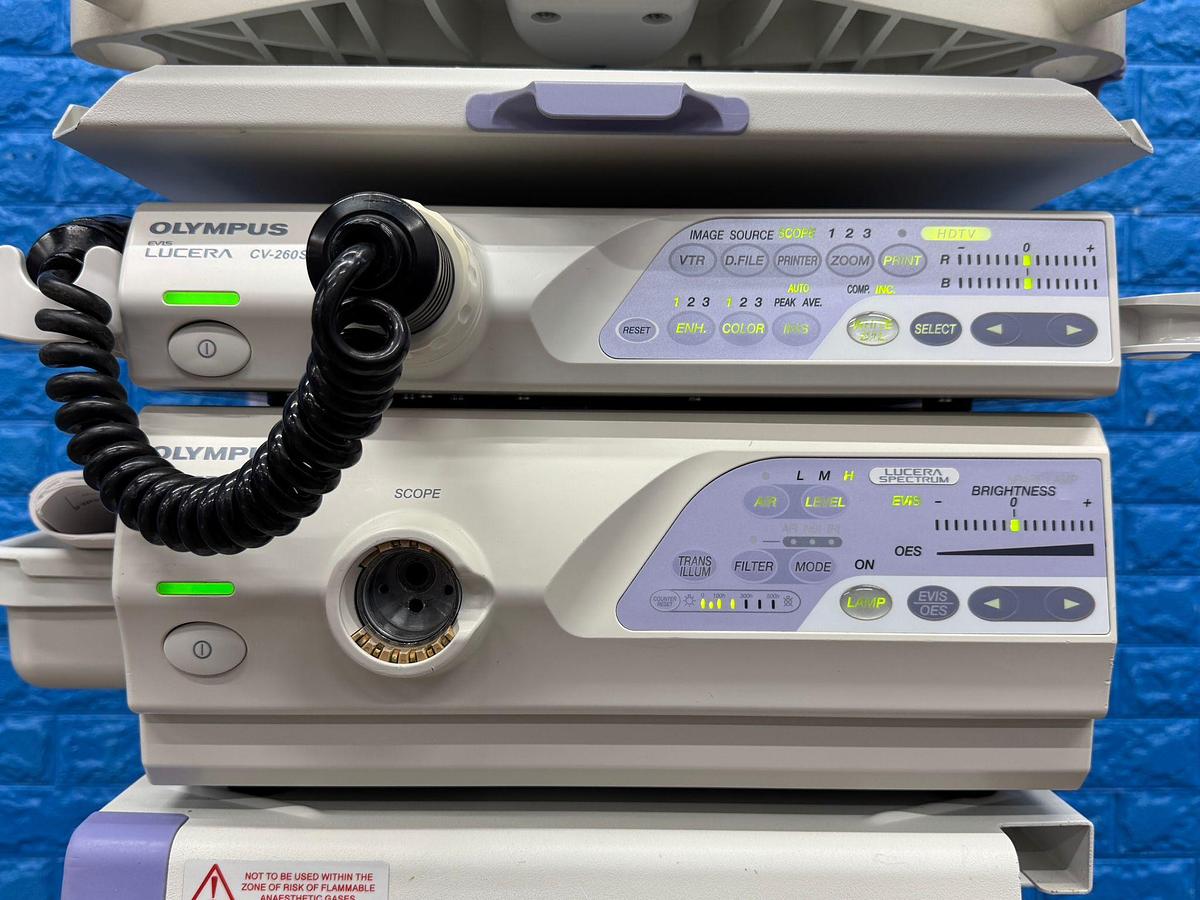 Used Olympus tower  Model : CV-260SL Scope Model : CF-H260DL HD colonoscope  Scope Model : GIF- H260 HD gastroscope  