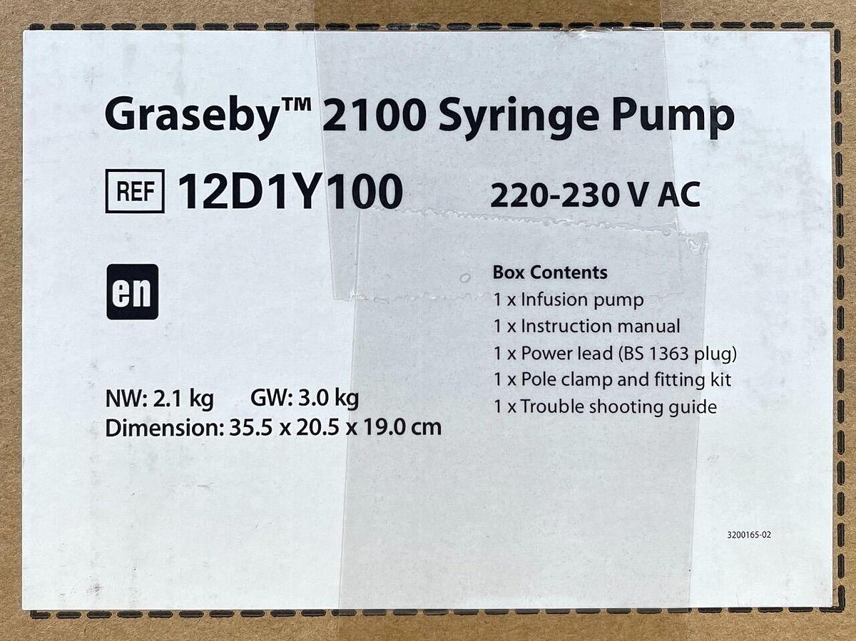Used SMITH MEDICAL Graseby 2100 Syringe Pump REF