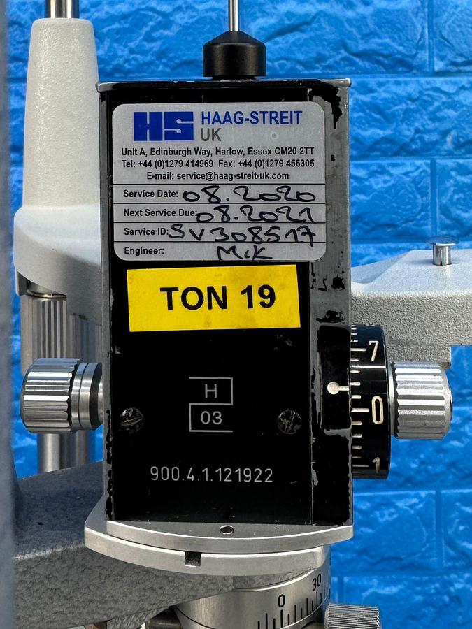 Used  Haag Streits Slit Lamp BM 900 REF: 7200013 YOM: 2010