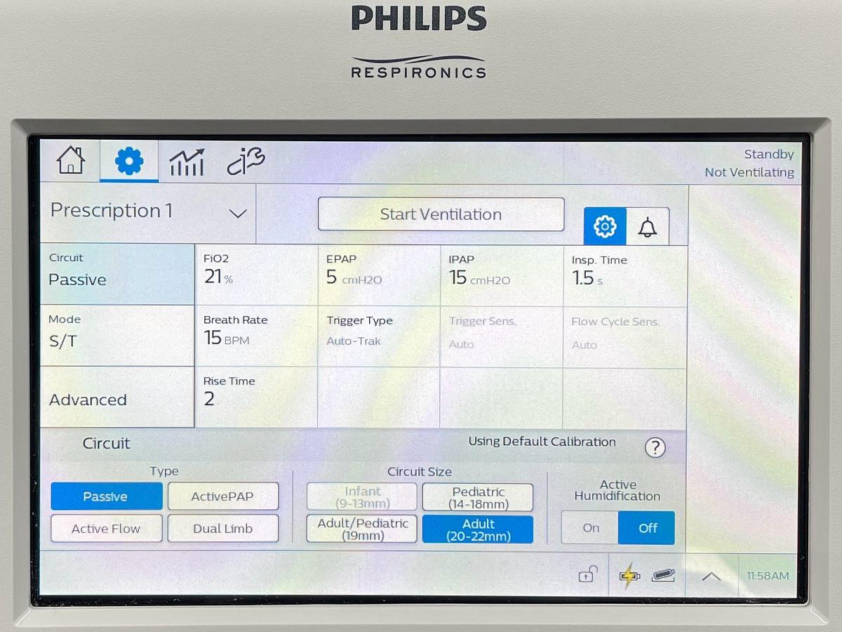 Used Philips Trilogy EVO Ventilator -5 pieces