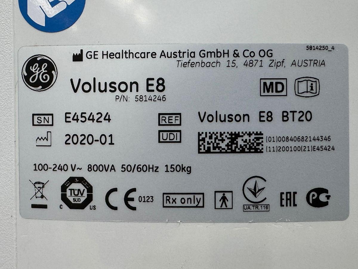 Used GE Voluson E8 Ultrasound YOM: 2020