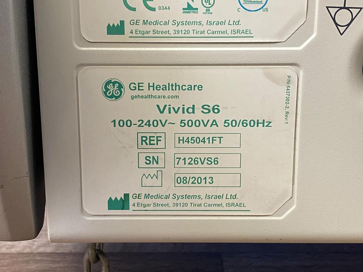 Used GE Vivid S6 Cardiovascular ultrasound system YOM: 2013