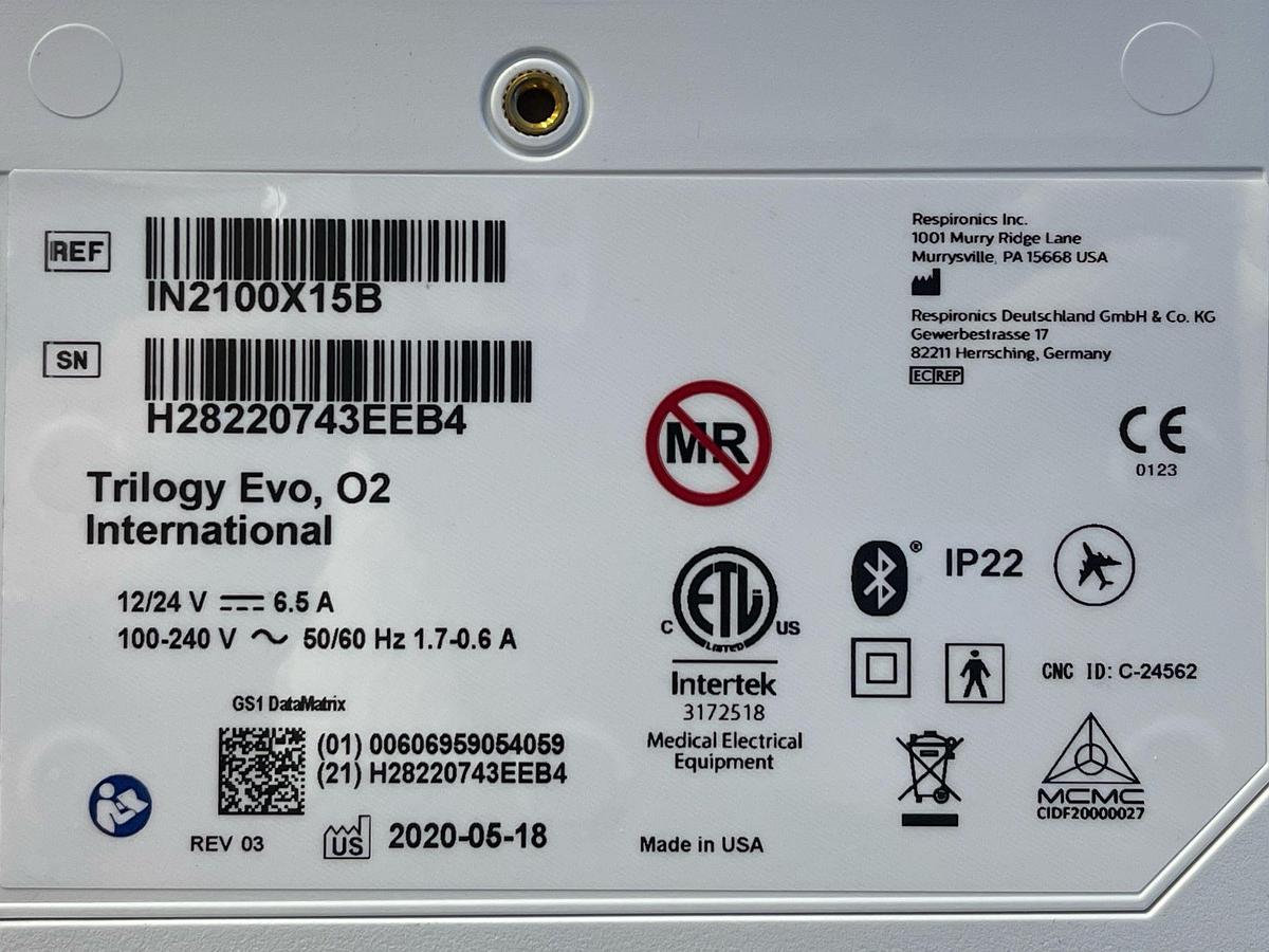 Used Philips Trilogy EVO Ventilator -5 pieces