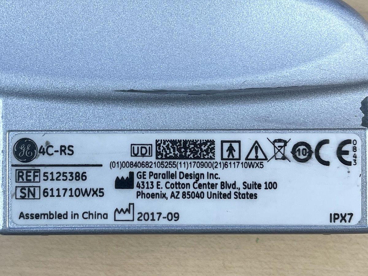 Used Ge Logiq E YOM: 2012 Probe 4C-RS YOM: 2017